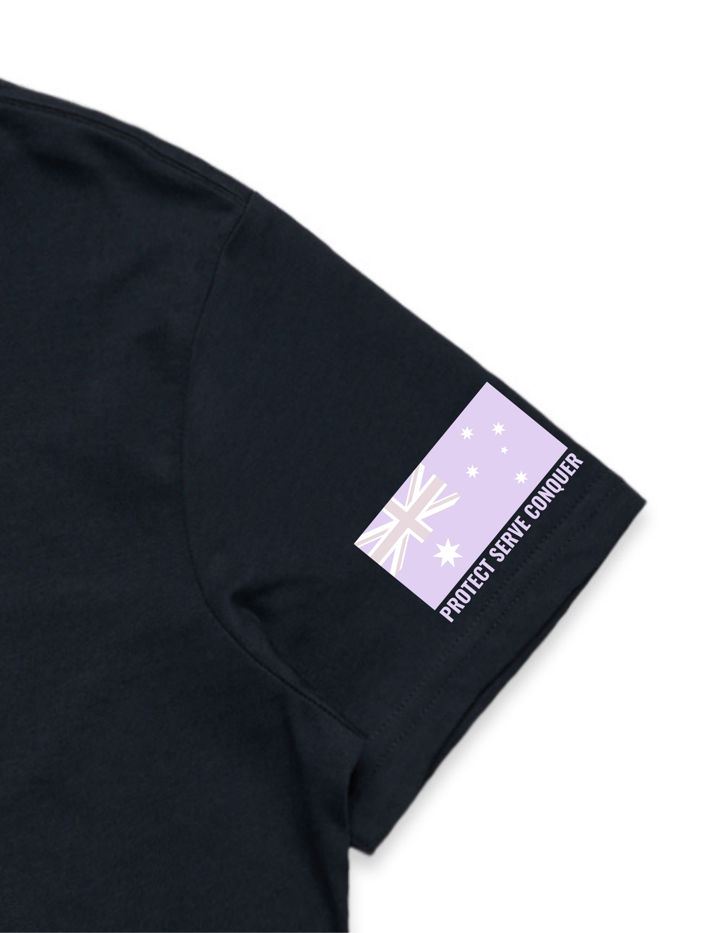 PROTECT SERVE CONQUER - Black with coloured logo