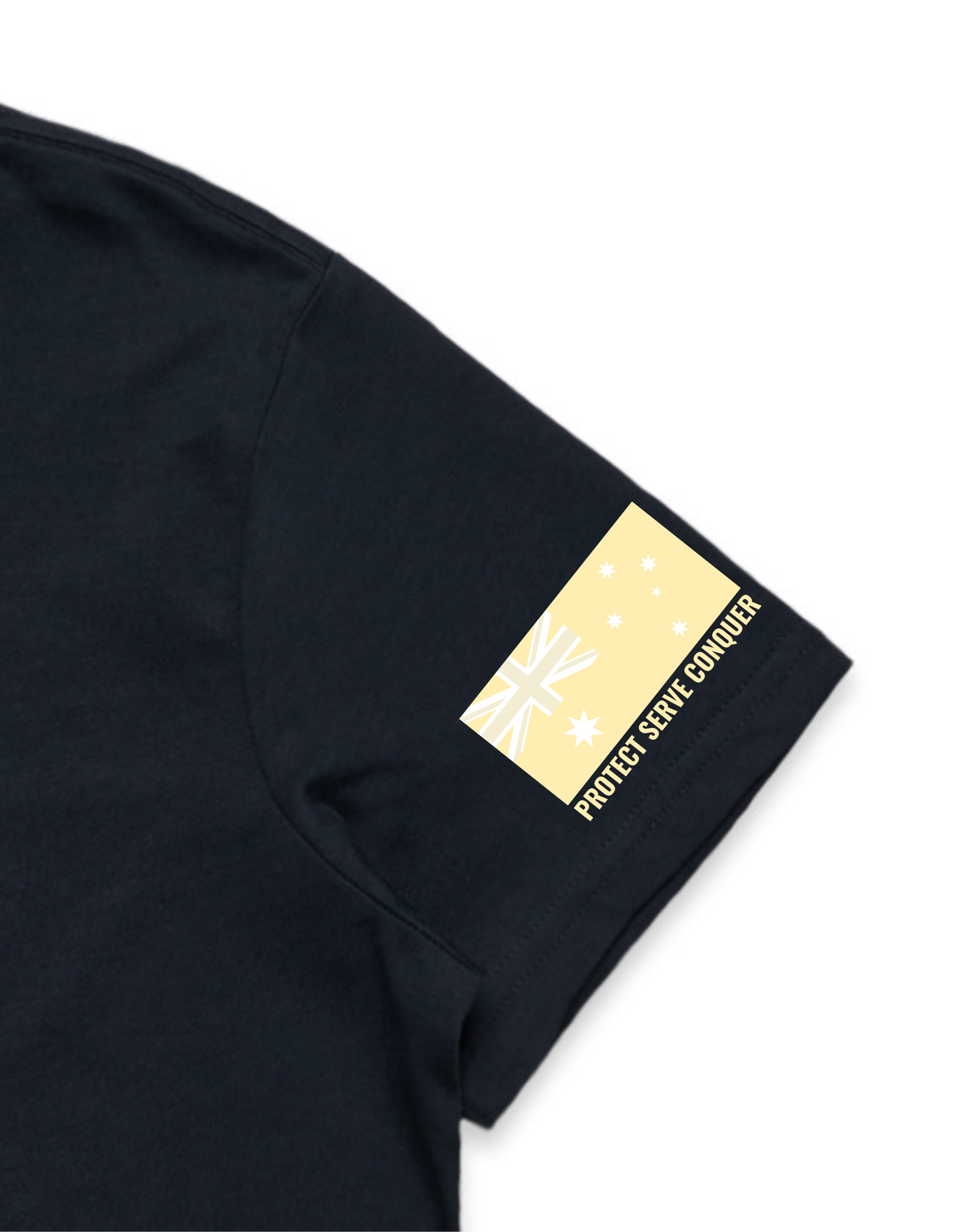 PROTECT SERVE CONQUER - Black with coloured logo