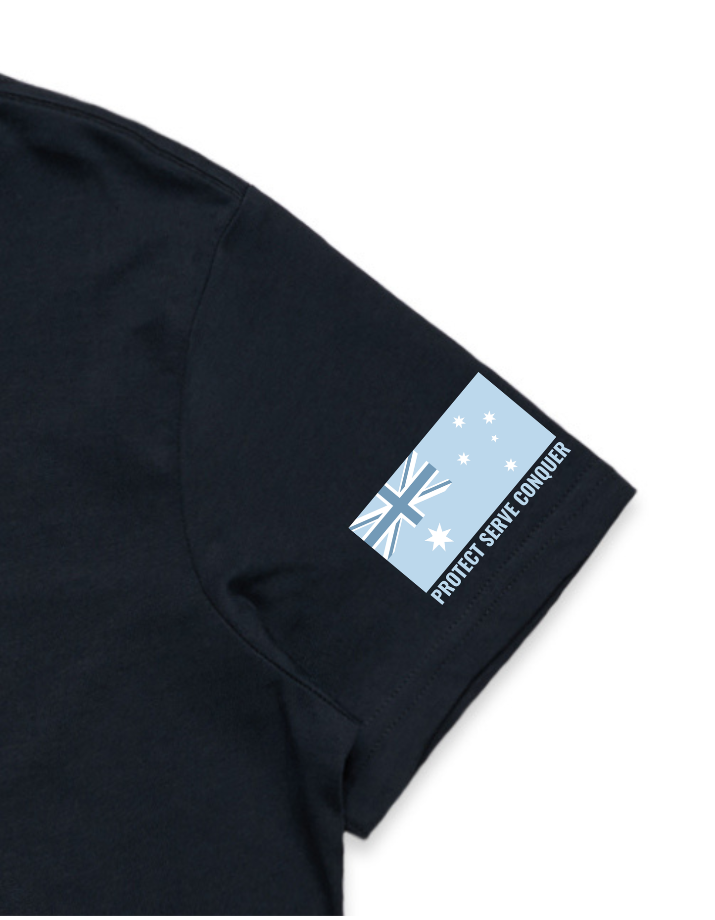 PROTECT SERVE CONQUER - Black with coloured logo