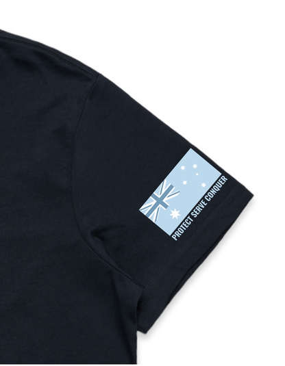 PROTECT SERVE CONQUER - Black with coloured logo