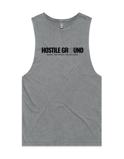 SCOPE STONE WASH TANK - BLACK