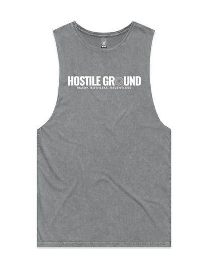 SCOPE STONE WASH TANK - WHITE