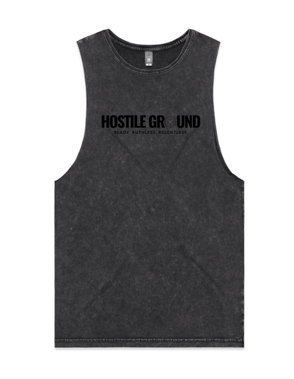 SCOPE STONE WASH TANK - BLACK