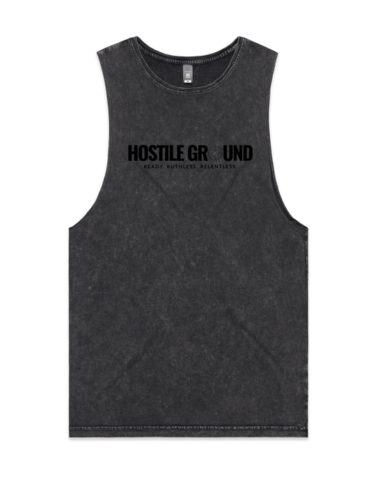 SCOPE STONE WASH TANK - BLACK