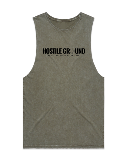 SCOPE STONE WASH TANK - BLACK