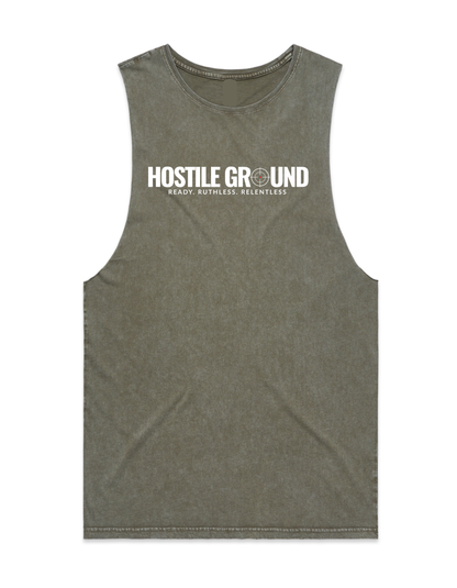 SCOPE STONE WASH TANK - WHITE