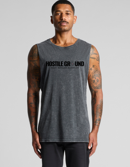 SCOPE STONE WASH TANK - BLACK