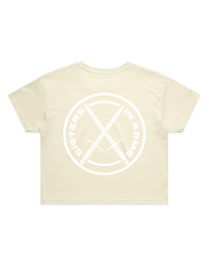 SISTERS CROP - White logo