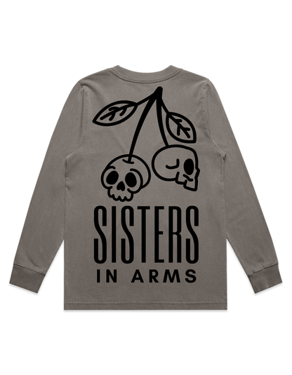 Cherry Skull Heavy Faded Long Sleeved Tee