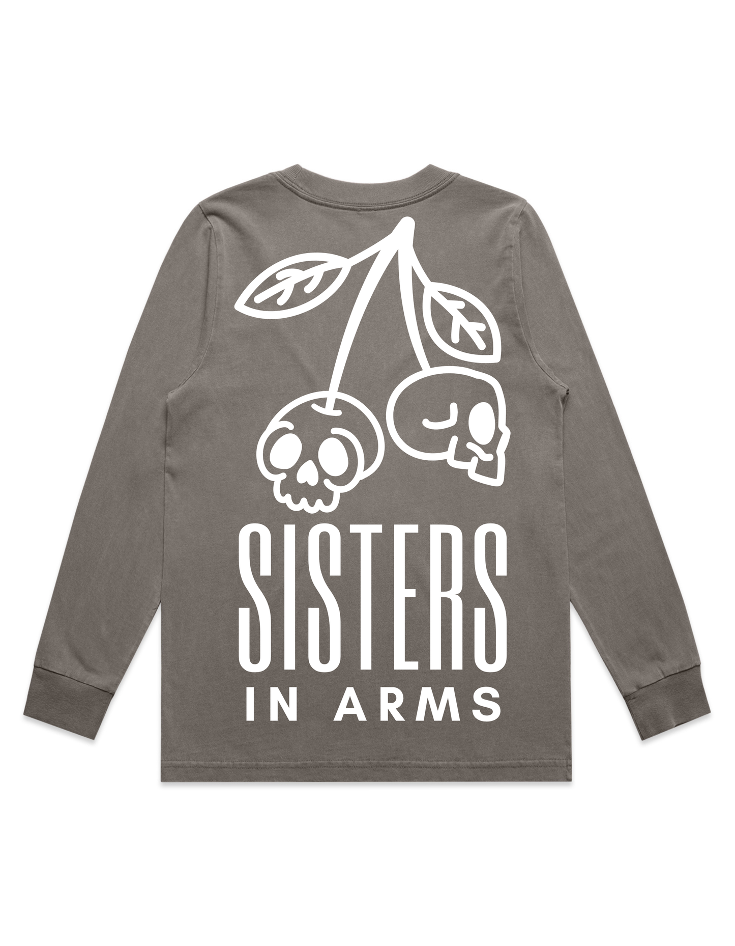 Cherry Skull Heavy Faded Long Sleeved Tee