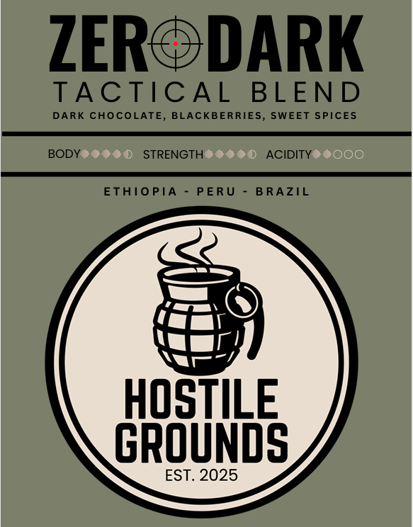 Zero Dark Tactical Blend Coffee Beans - Whole