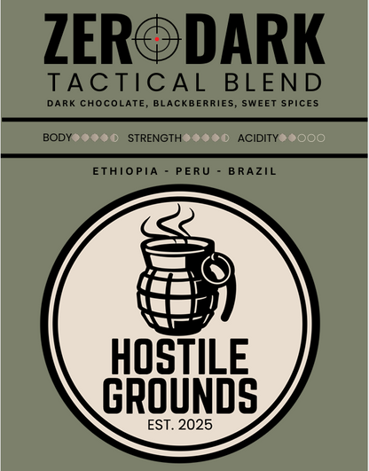 (PreOrder) Zero Dark Tactical Blend Coffee Beans - Whole